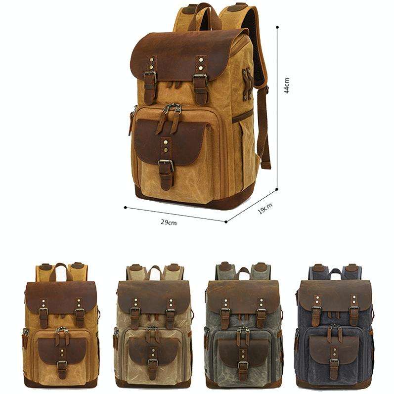 K-86 Casual Shoulder Camera Bag Contrast Waterproof Batik Canvas Single Digital Camera Photo Back...