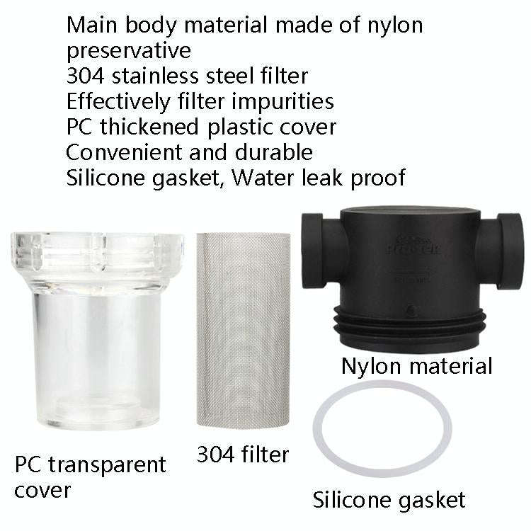 Water Pipe Front Plastic Filter Garden Irrigation Water Purifier, Specification: 4 Points Interfa...