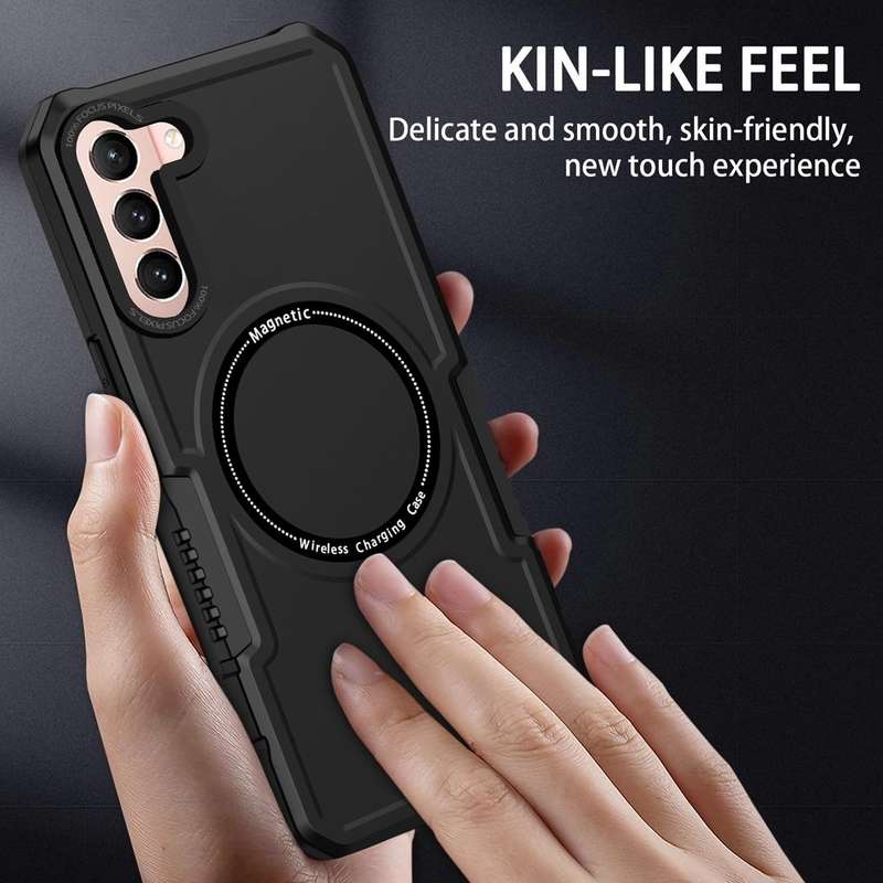 For Samsung Galaxy S21 5G MagSafe Shockproof Armor Phone Case(Black)