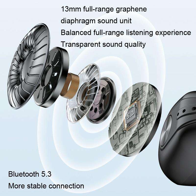 Single Ear Bone Conduction Bluetooth Earphone In-Ear Wearable Running Sports Mini(Skin Color)