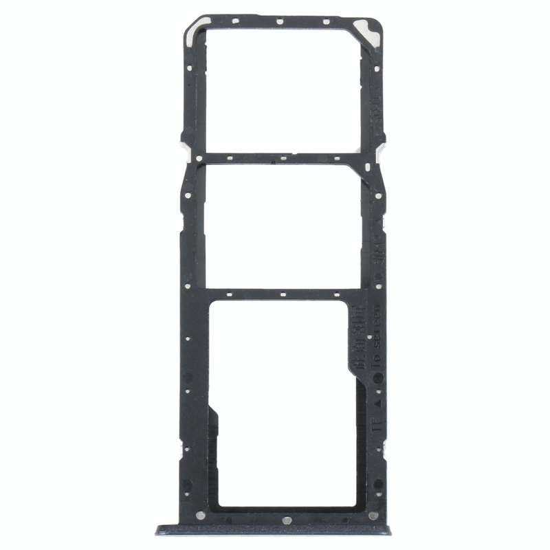 For Realme C35 SIM Card Tray + SIM Card Tray + Micro SD Card Tray (Black)