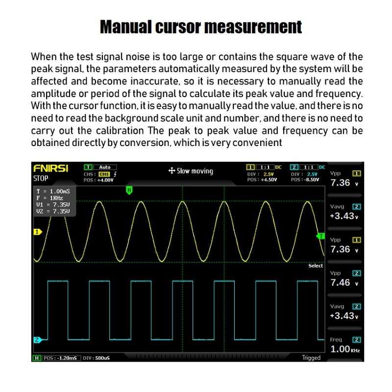 FNIRSI 1014D 2 in 1 Dual-channel 100M Bandwidth Digital Oscilloscope 1GS Sampling Signal Generato...