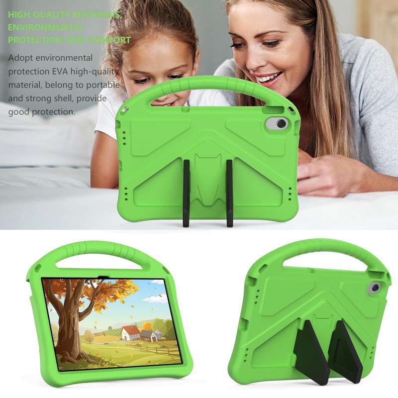 For Lenovo Tab M10 Plus 10.6 3rd Gen TB125FU 2022 EVA Shockproof Tablet Case with Holder(Green)