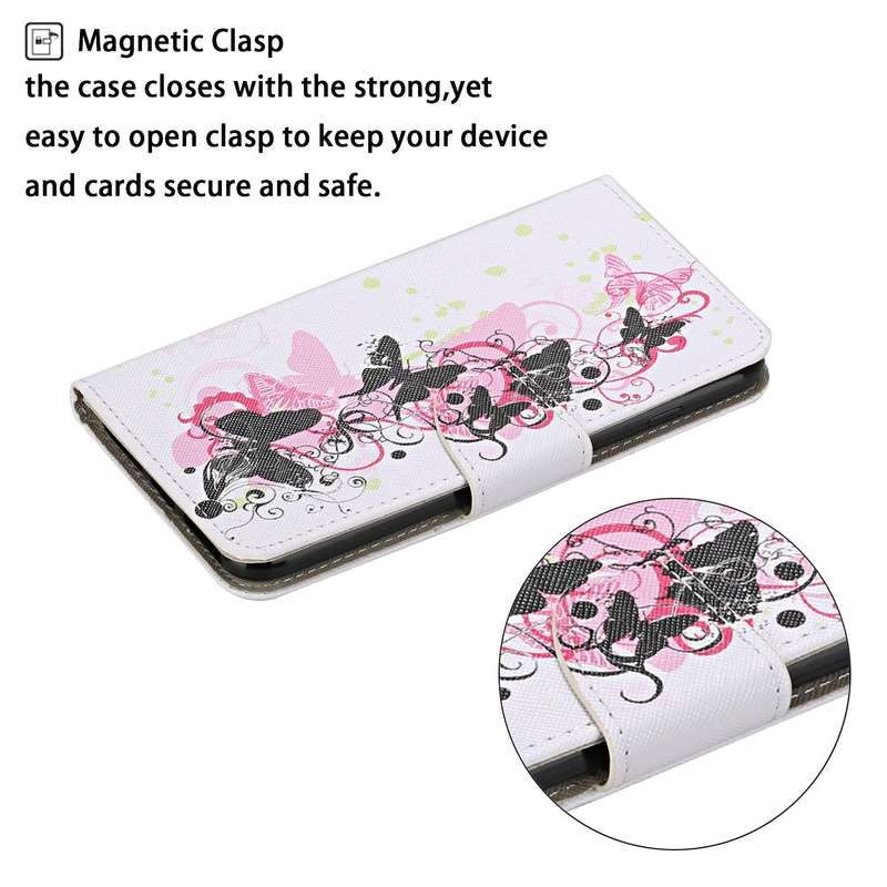 For Samsung Galaxy A33 5G Colored Drawing Pattern Flip Leather Case(Four Butterflies)