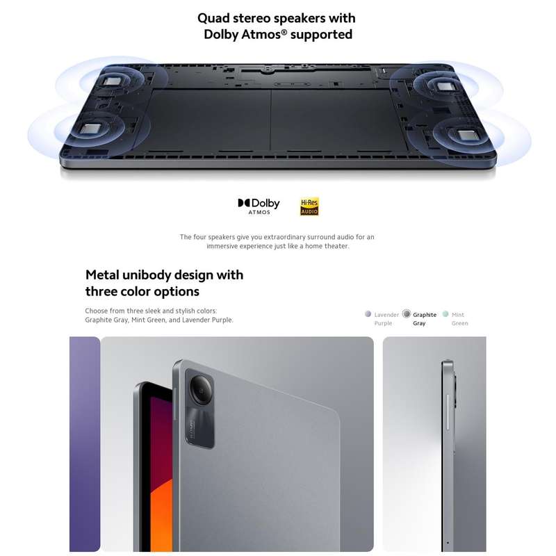Xiaomi Redmi Pad SE 11 inch, 6GB+128GB, MIUI Pad 14 OS Qualcomm Snapdragon 680 Octa Core, Not Sup...