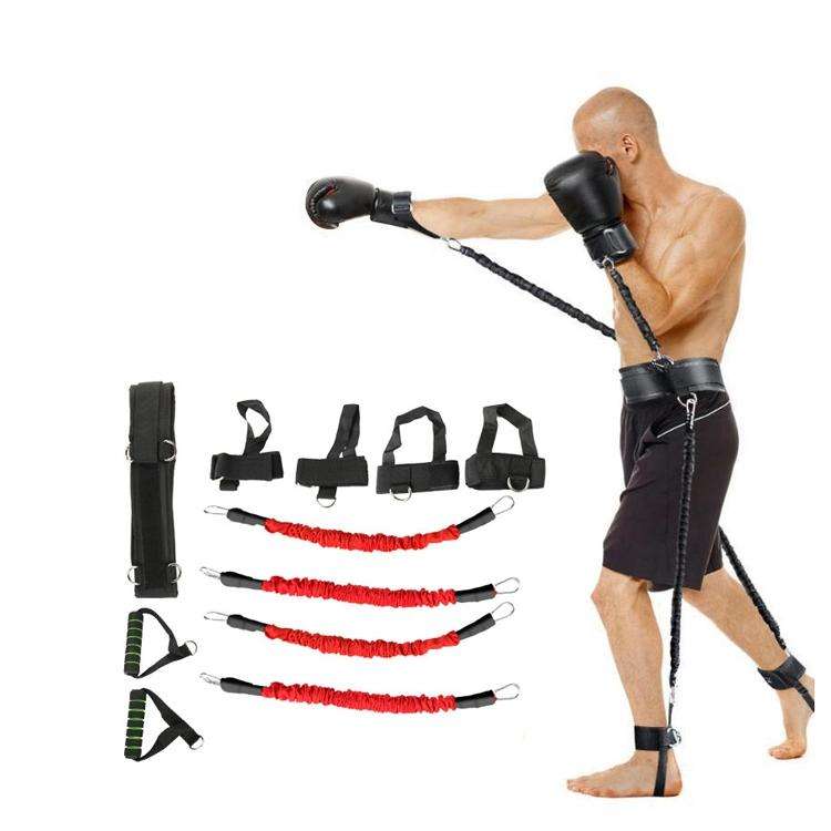Bounce Trainer Fitness Resistance Band Boxing Suit Latex Tube Tension Rope Leg Waist Trainer, Wei...