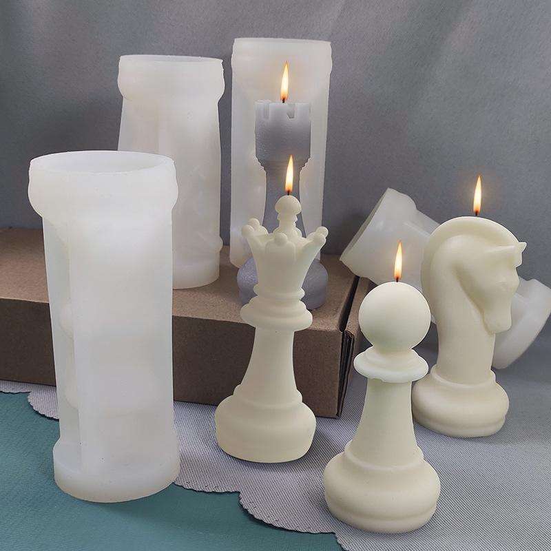 2 PCS Chess Aromatherapy Candle Silicone Mold Crystal Epoxy Mold, Specification: Rook LZ-21