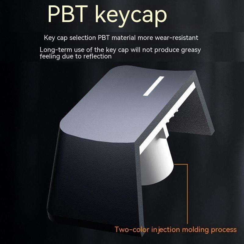 LANGTU LT104 Mechanical Keyboard Backlight Display Flexible DIY Keyboard, Style: Wireless Tri-mod...
