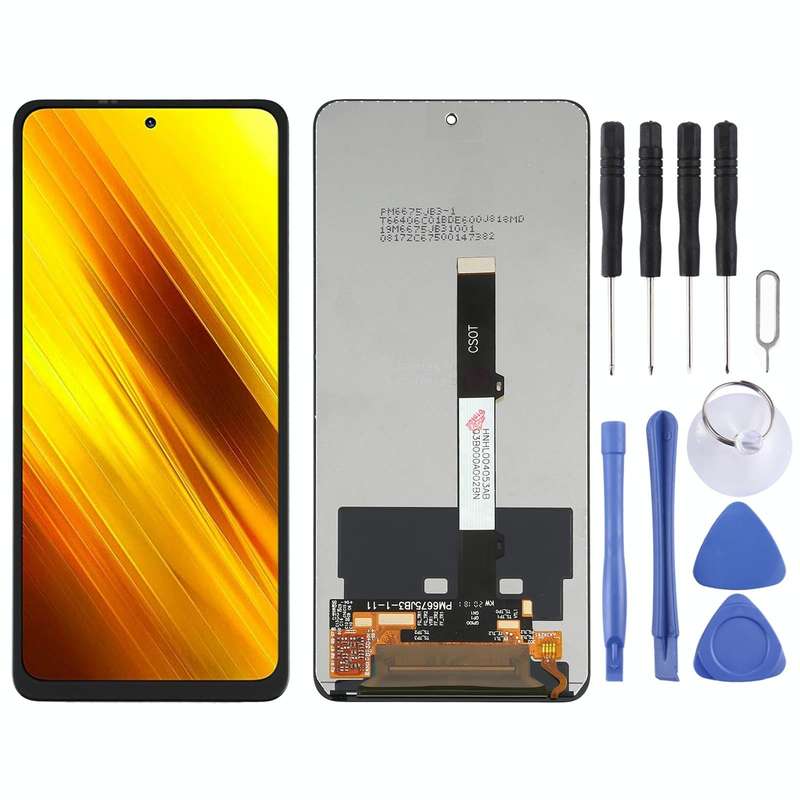 LCD Screen and Digitizer Full Assembly for Xiaomi Poco X3/Redmi Note 9 Pro 5G/Mi 10T Lite 5G M201...