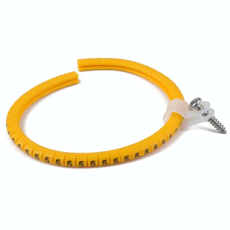 50 PCS 5/16 inch Rope Light R-Style Mounting Clips with Stainless Screws and Number Tube Cable Ma...