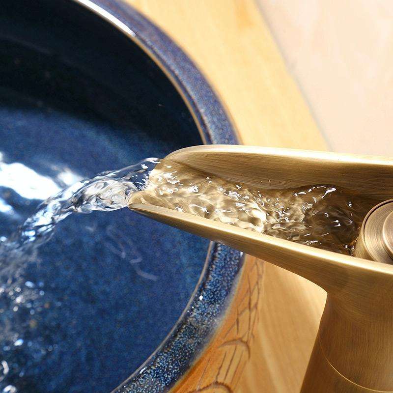 Bathroom Faucet Washbasin Waterfall Hot & Cold Faucet, Specification:84535-1