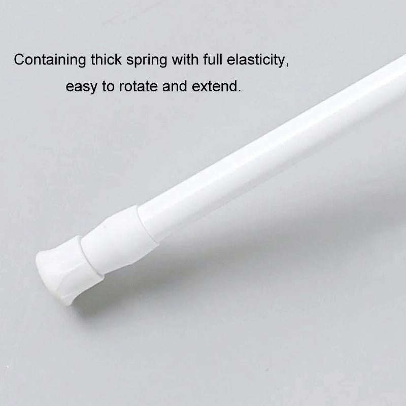 Baking Paint No Punch Curtain Telescopic Rod Hooks Support Bracket, Length: 30cm-50cm