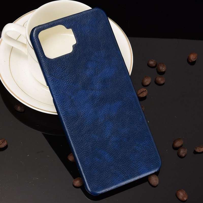 For OPPO F17 Pro / A93 / Reno4 Lite / Reno4 F Shockproof Litchi Texture PC + PU Case(Blue)