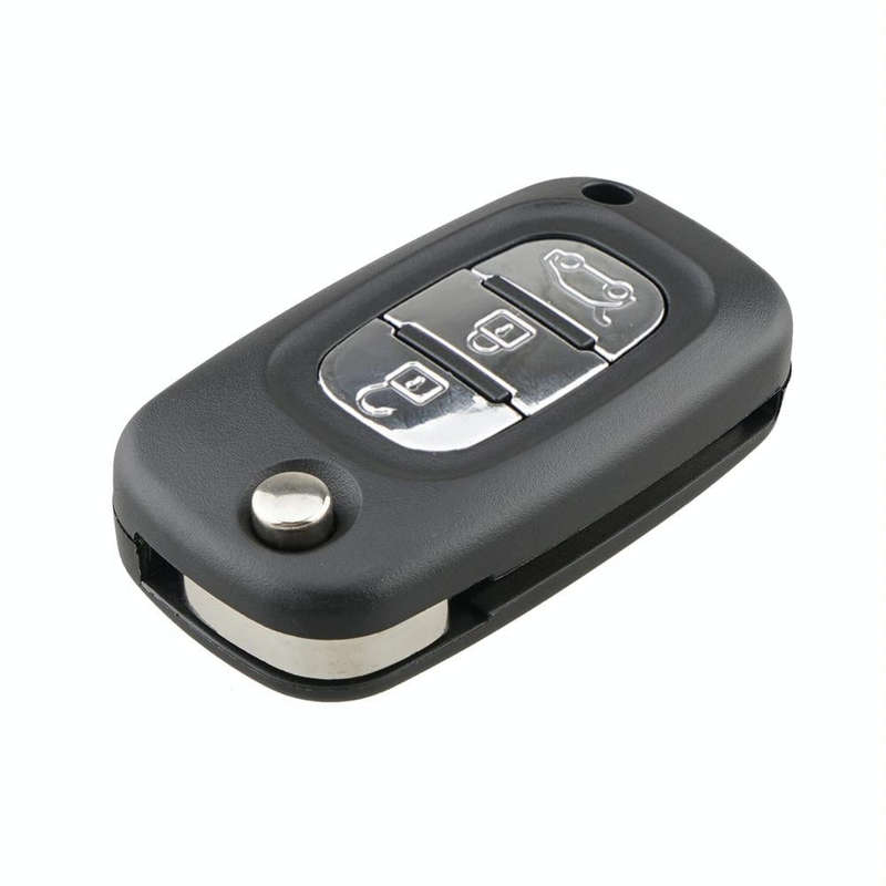 For RENAULT Clio / Megane / Kangoo / Modus Car Keys Replacement 3 Buttons Car Key Case with Folda...