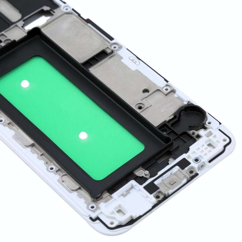 For Galaxy C8  Front Housing LCD Frame Bezel Plate(White)