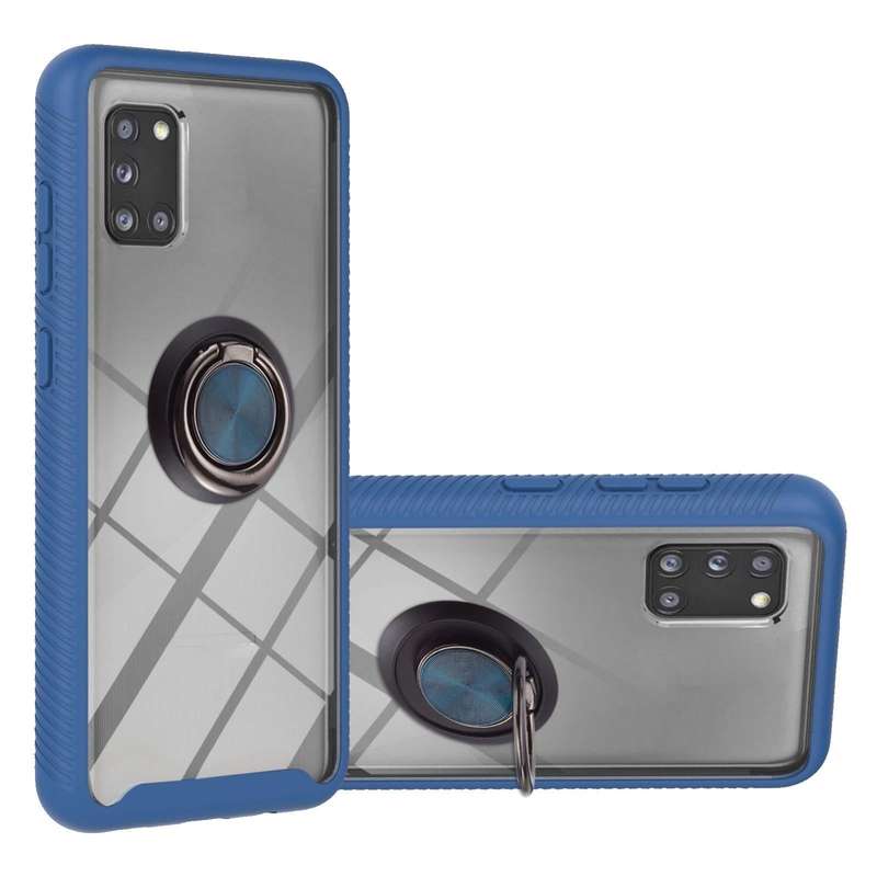 For Samsung Galaxy A31 Starry Sky Solid Color Series Shockproof PC + TPU Protective Case with Rin...
