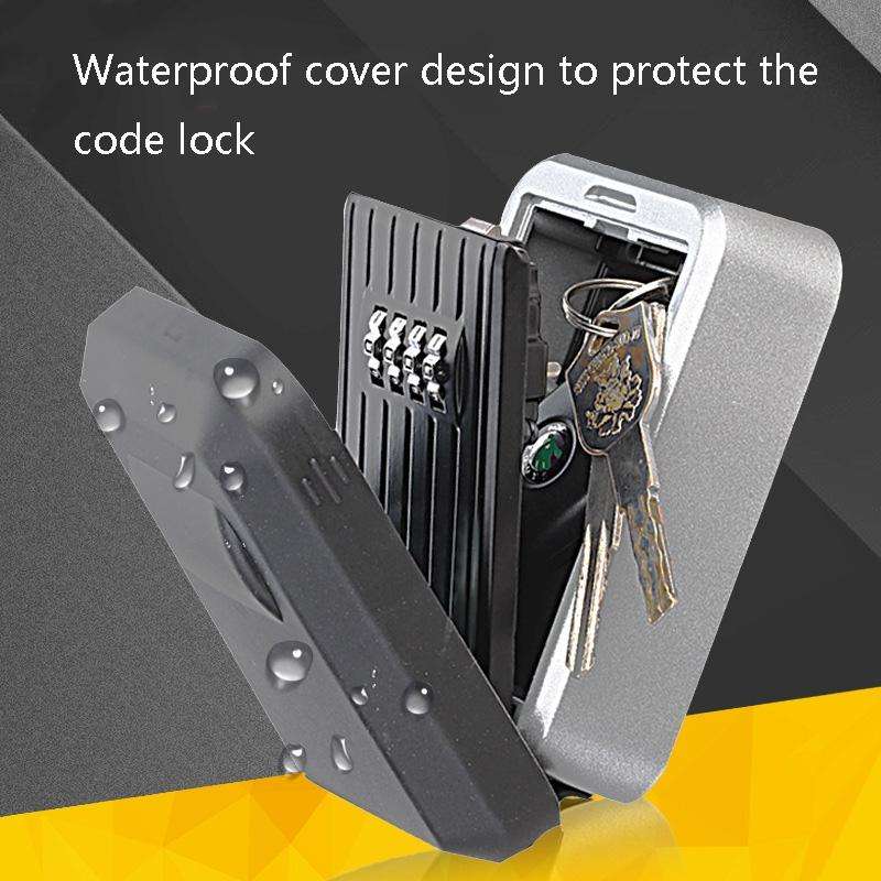 KB-Q-FSG Large Capacity Wall-Mounted Key Box Password Key Storage Box(Black)