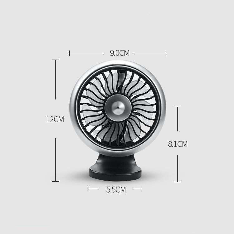 Automobile Multi-function Electric Fan Car Air Outlet USB Interface Mini Fan(Silver)
