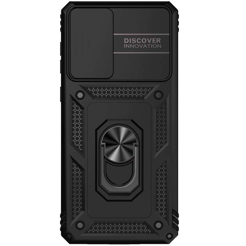 For Samsung Galaxy A73 5G Sliding Camshield Holder Phone Case(Black)