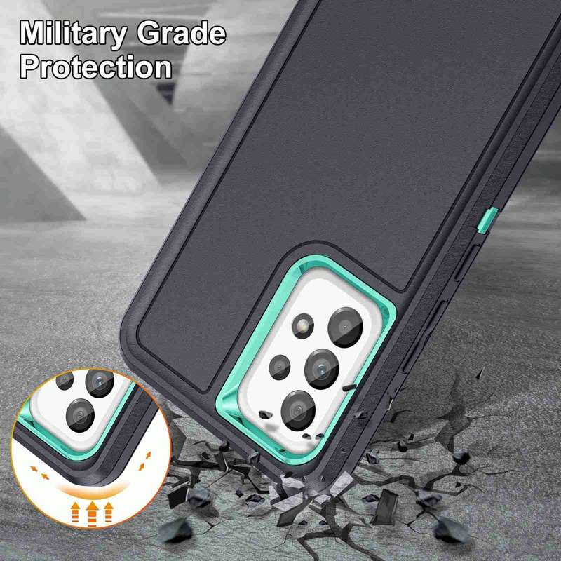 For Samsung Galaxy A13 Life Waterproof Rugged Phone Case(Dark Blue + Light Blue)