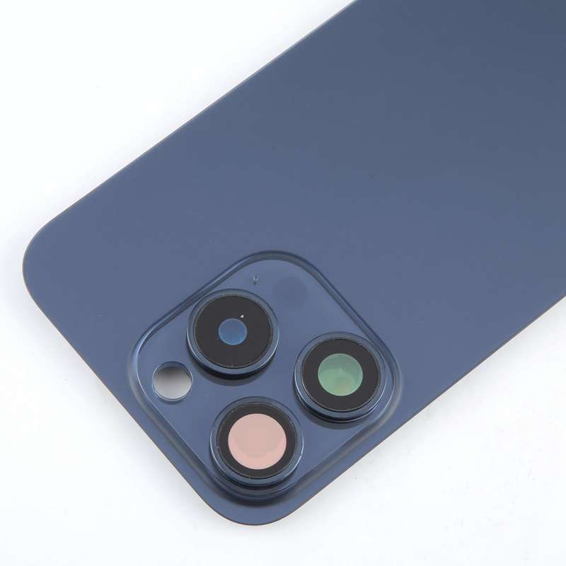 For iPhone 15 Pro Max Battery Back Cover with Camera Lens Cover + MagSafe Magnet(Blue)