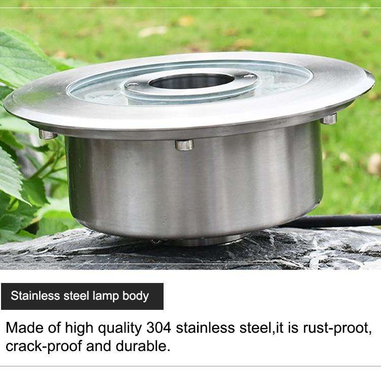 9W Landscape Ring LED Aluminum Alloy Underwater Fountain Light(Warm Light)