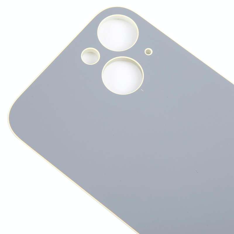 For iPhone 15 Easy Replacement Big Camera Hole Glass Back Battery Cover(Yellow)