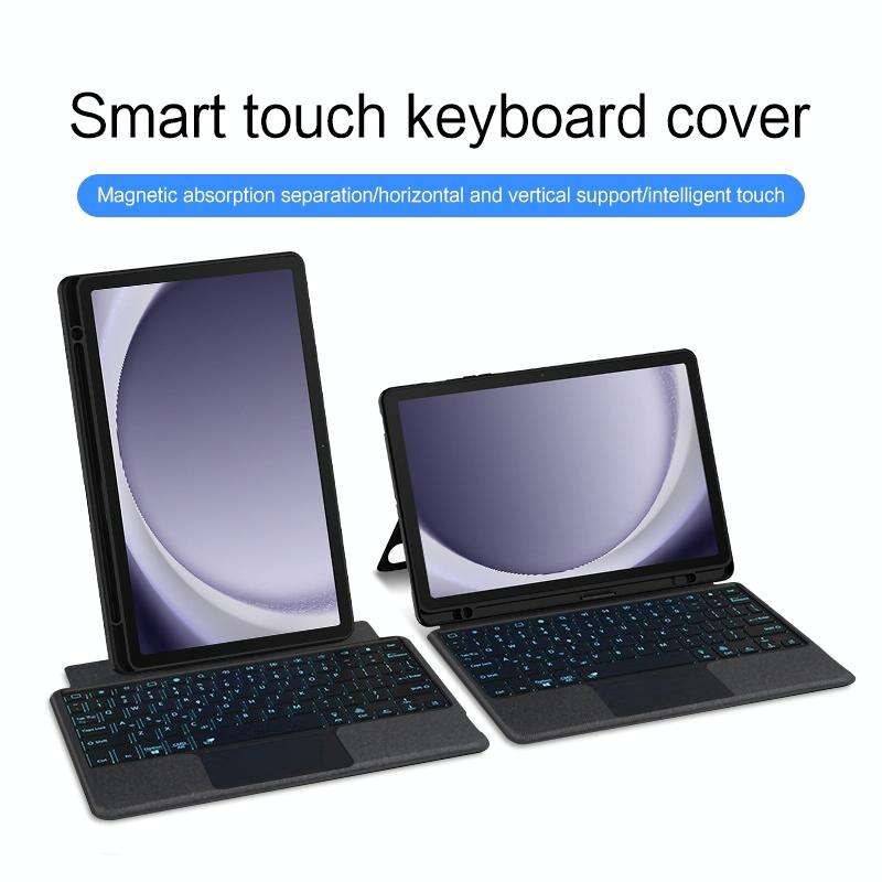 For Samsung Galaxy Tab A9+ X210 YJ-A9+ Split Bluetooth Keyboard Leather Tablet Case