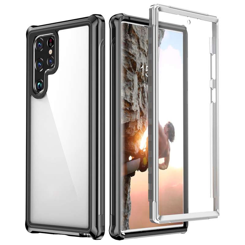 For Samsung Galaxy S22 Ultra 5G RedPepper Transparent Dot Shockproof Waterproof PC + TPU Phone Ca...
