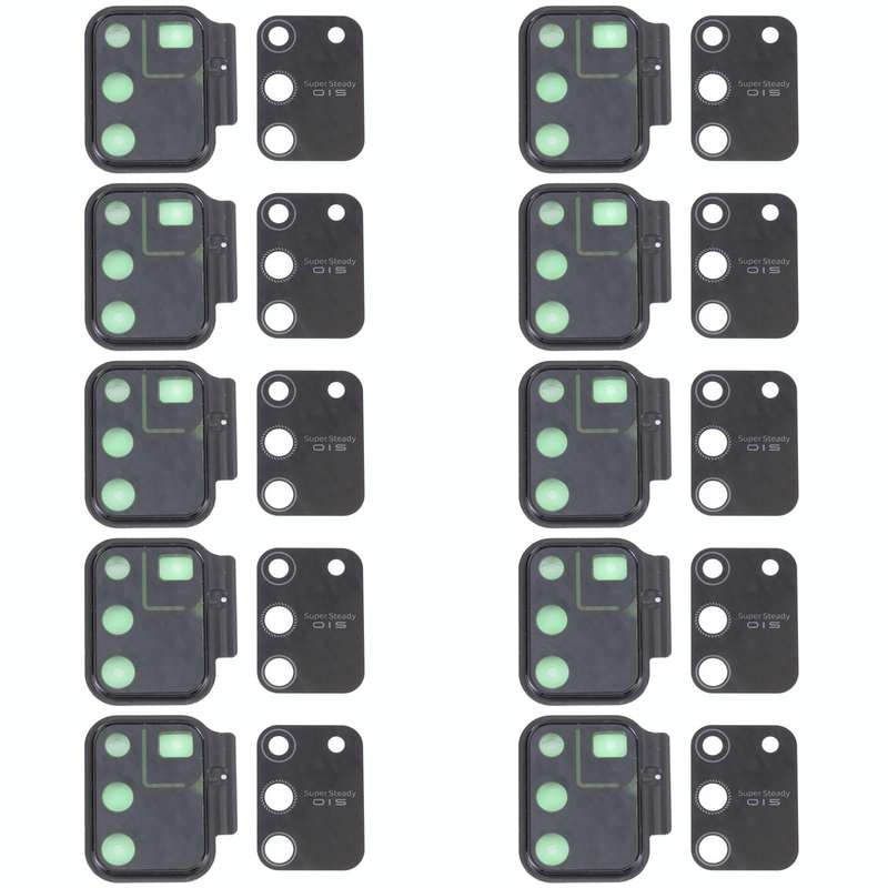 For Samsung Galaxy S10 Lite SM-G770 10pcs Camera Lens Cover (Black)