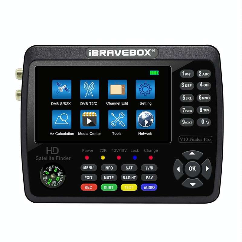 iBRAVEBOX V10 Finder Pro 4.3 inch Display Digital Satellite Meter Signal Finder, Support DVB-S/S2...