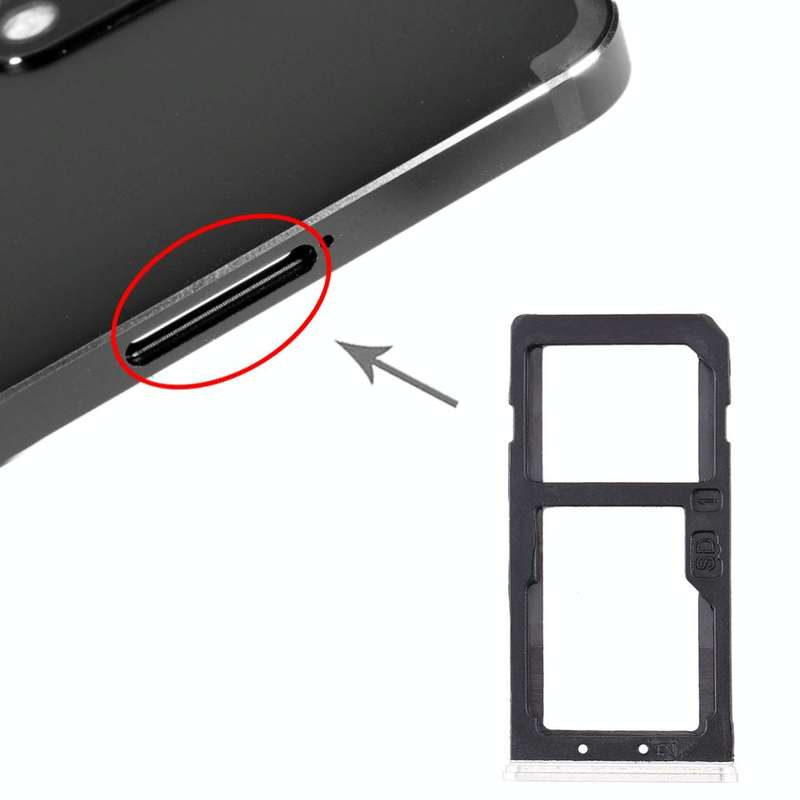 SIM Card Tray + SIM Card Tray / Micro SD Card Tray for Nokia 6 TA-1000 TA-1003 TA-1021 TA-1025 TA...