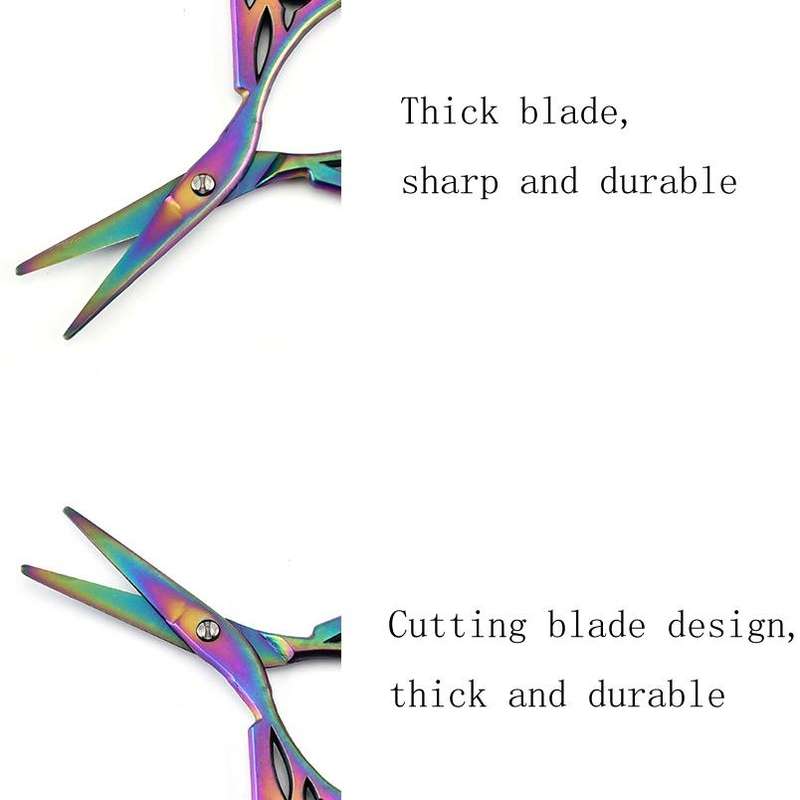Stainless Steel Leaf Shape Scissors Handmade Tea Bag Scissors(Color Titanium)