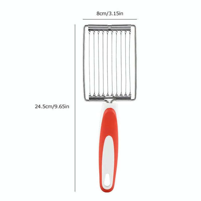 Tomato Luncheon Meat Slicer Non-slip Stainless Steel Fruit Cutter(Purple)