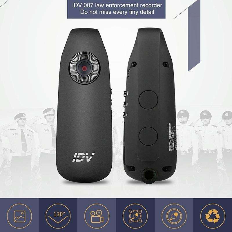 IDV 007 HD 1080P Clip Design Law Enforcement Recorder Portable Mini Monitoring Recorder, Support ...