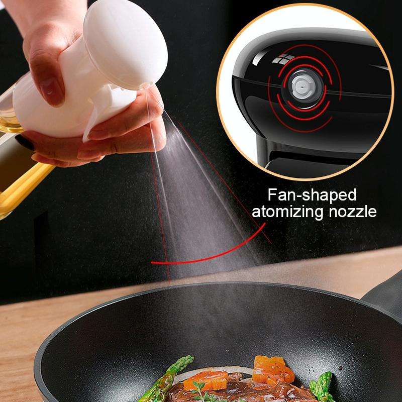 Edible Oil Spray Bottle Barbecue Leakproof Oil Sprayer Bottle( White)