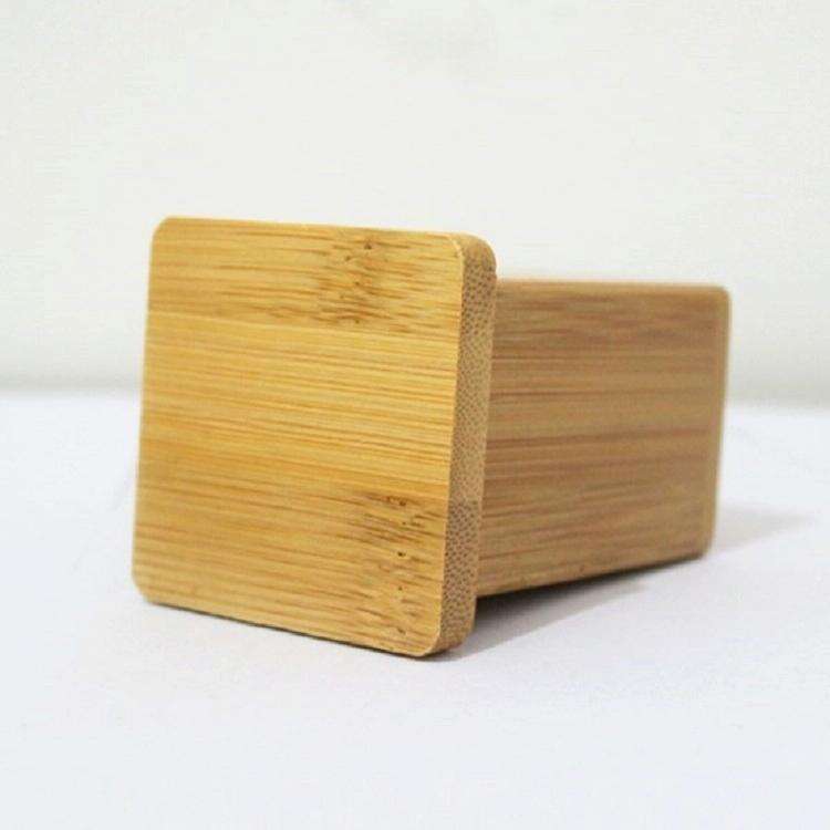 2 PCS Natural Bamboo Toothpick Box Square Restaurant Hotel Toothpick Can with Lid