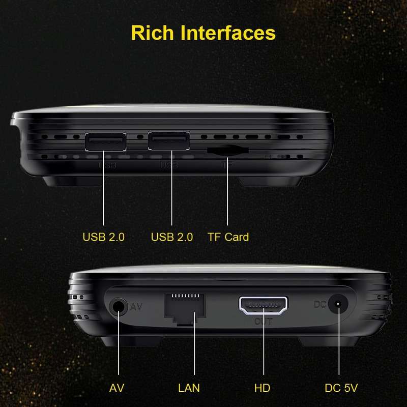 HK1 RBOX-H8S 4K Ultra HD Android 12.0 Smart TV Box with Remote Control, Allwinner H618 Quad-Core,...