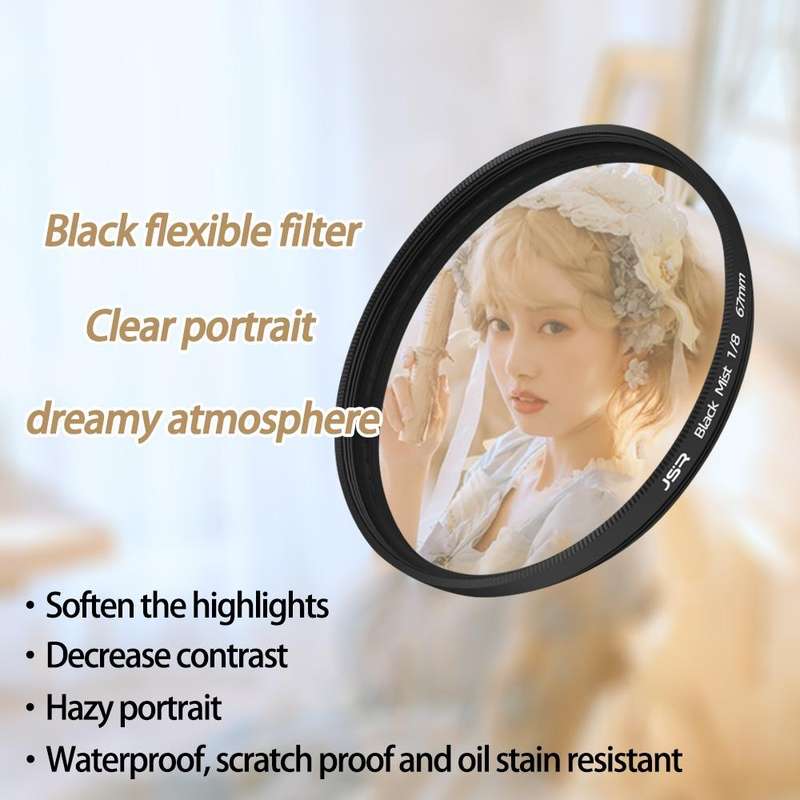 JSR Black Mist Filter Camera Lens Filter, Size:67mm(1/8 Filter)