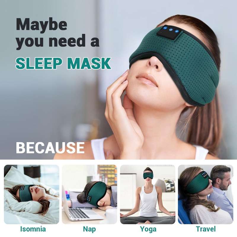 Bluetooth5.2 Sleep Eye Mask Intelligent Music Eye Protection Headphones(Black)