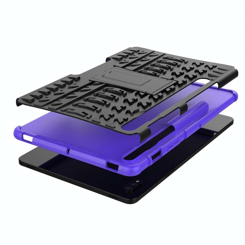 For Samsung Galaxy Tab S8 / Galaxy Tab S7 T870 / T875 Tire Texture Shockproof TPU+PC Protective C...