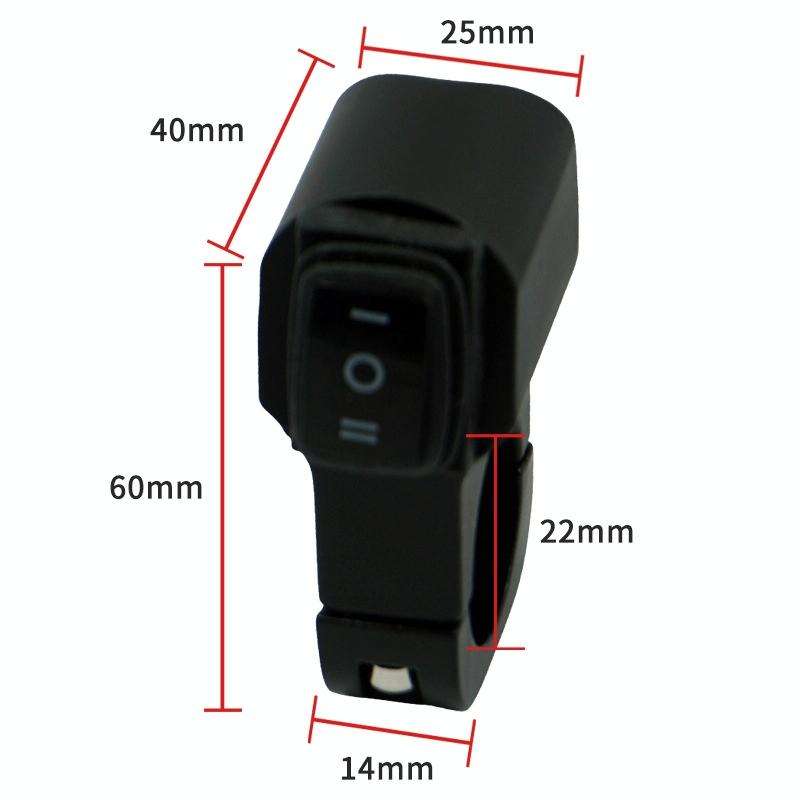 Motorcycle Modification Aluminum Alloy Waterproof Retro Switch Headlight Shot Light Discharge Swi...