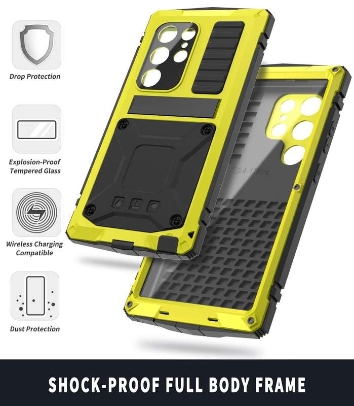 For Samsung Galaxy S24 Ultra 5G R-JUST Life Waterproof Dustproof Shockproof Phone Case(Yellow)