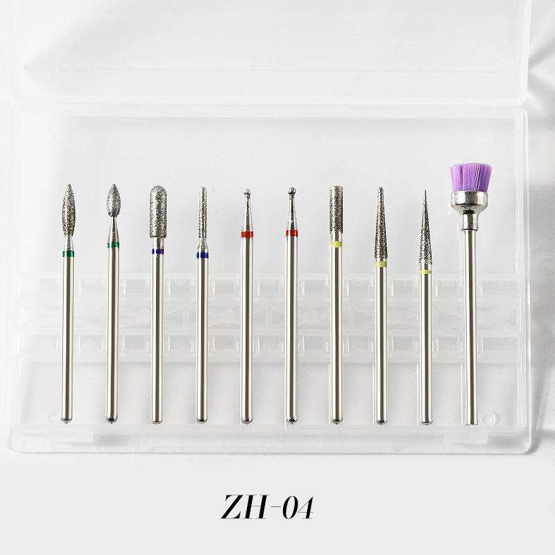 Tungsten Steel Alloy Nail Art Polished Head Set Grinding Machine Drain Brush Dead Polishing Tool,...