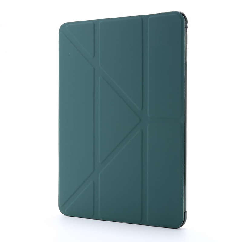 For iPad Mini 4 Airbag Deformation Horizontal Flip Leather Case with Holder(Dark Green)