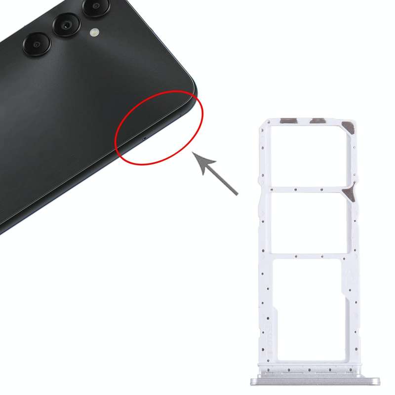 For Samsung Galaxy A05s SM-A057 Original SIM + SIM Card Tray + Micro SD Card Tray (Silver)
