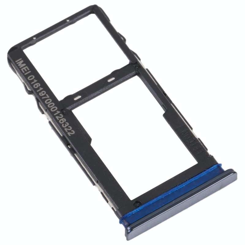 For TCL 30 / 30+ / 30 5G Original SIM Card Tray + Micro SD Card Tray(Black)