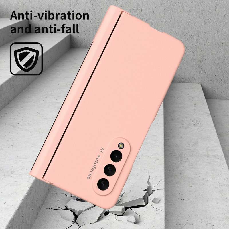 For Samsung Galaxy Z Fold3 5G Macaron Hinge Phone Case with Stylus Pen Fold Edition & Protective ...