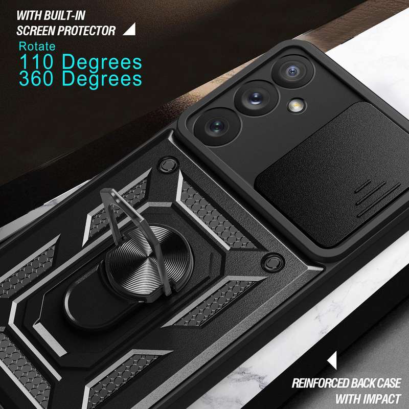 For Samsung Galaxy A54 5G Sliding Camera Cover Design TPU+PC Phone Case(Black)