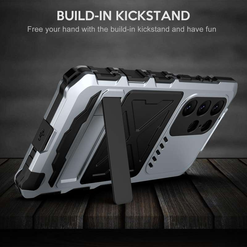 For Samsung Galaxy S23 Ultra 5G R-JUST Life Waterproof Dustproof Shockproof Phone Case(Silver)